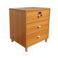 3 Drawer Nightstand Locking Top Drawer Metal Drawer Glides Metal Bar Handles - Furniture Home Direct