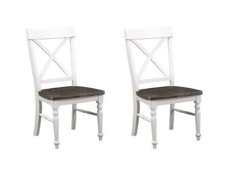 Mountina - Dining Chairs (Set of 2) - Brown / White - Furniture Home Direct