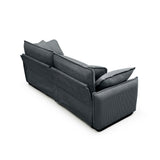 Two-Piece Corduroy Living Room Set (Sofa and Love Seat) - Gray - Furniture Home Direct
