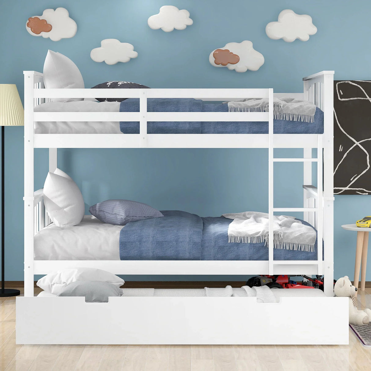 Bunk Bed With Ladder For Bedroom, Guest Room Furniture - Furniture Home Direct