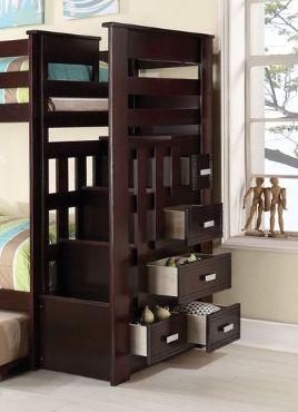 Allentown - Twin / Twin Bunk Bed With Trundle Storage - Espresso - Furniture Home Direct