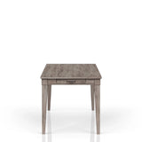 Rustic Dining Table Two Storage Drawers And Leaf - Gray - Furniture Home Direct