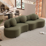 Modern Living Room Sofa Lamb Velvet Upholstered For Home - Furniture Home Direct