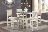Counter Height Dining Set with Shelves Antique White - Furniture Home Direct