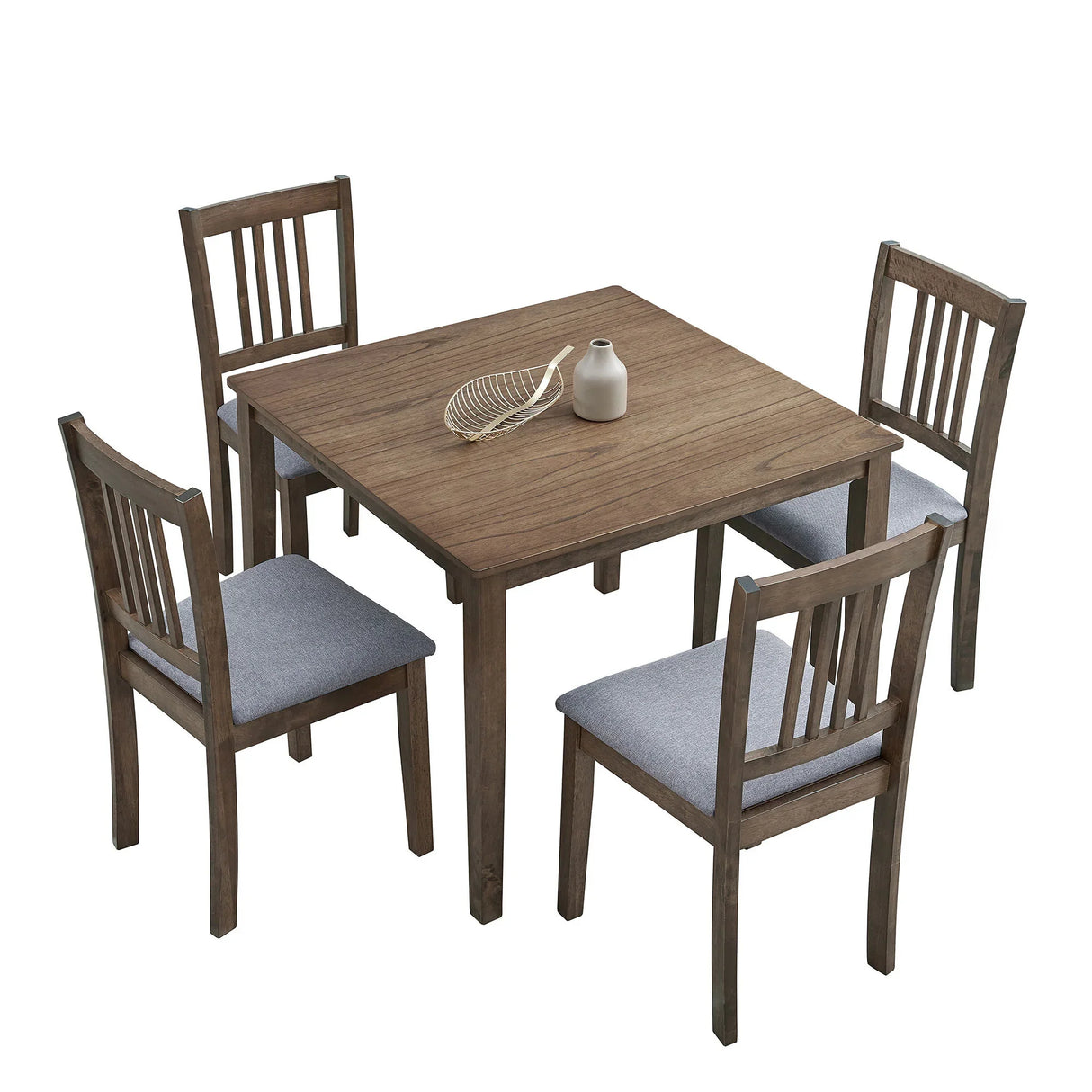 Mid Century Modern Square 5 Piece Dining Set - Furniture Home Direct