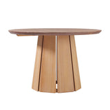 Round Pedestal Dining Table - Light Brown - Furniture Home Direct