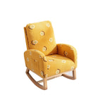 Modern Accent Rocker Armchair With Side Pocket, Upholstered High Back - Furniture Home Direct