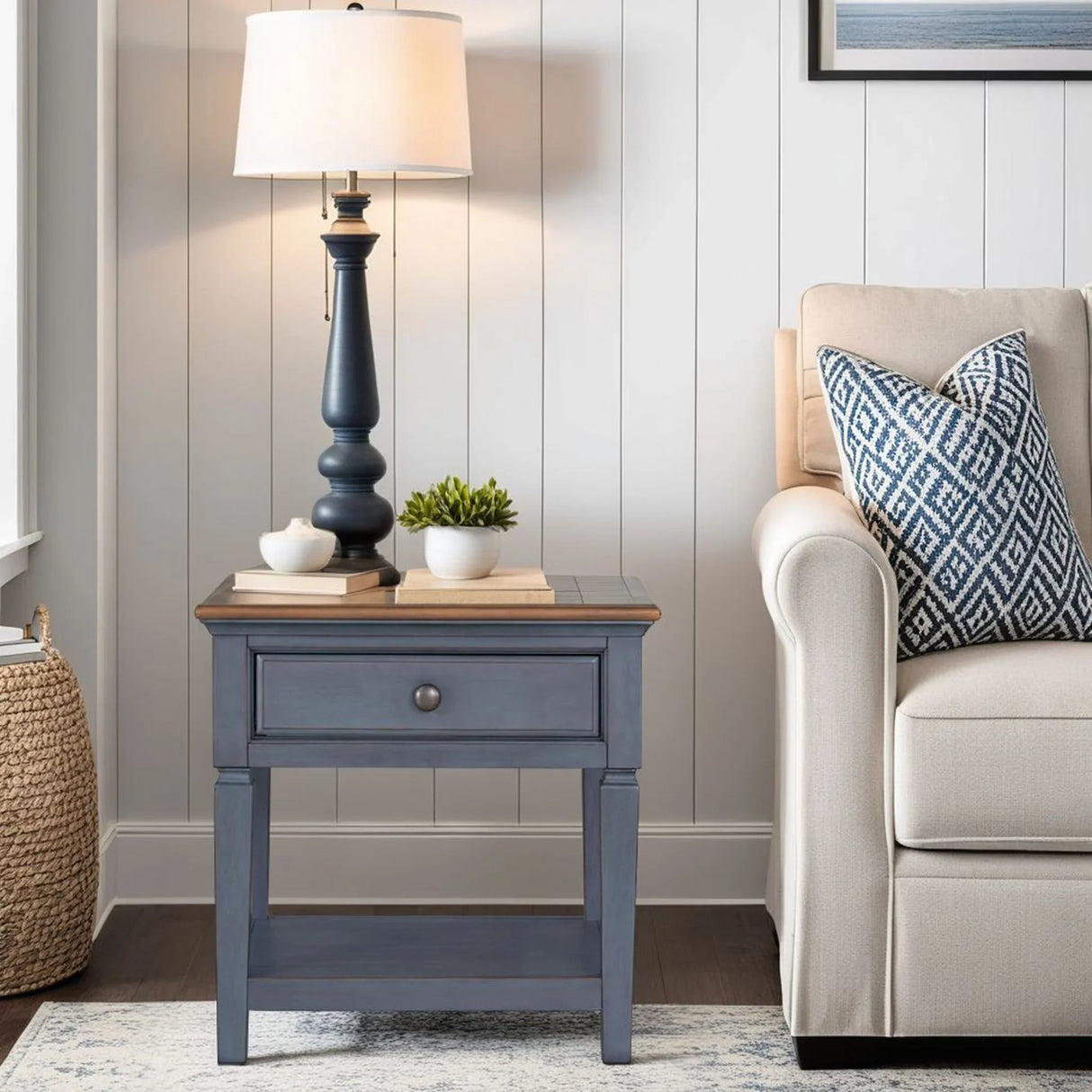 Americana - End Table - Blue - Furniture Home Direct