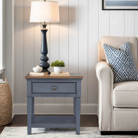 Americana - End Table - Blue - Furniture Home Direct