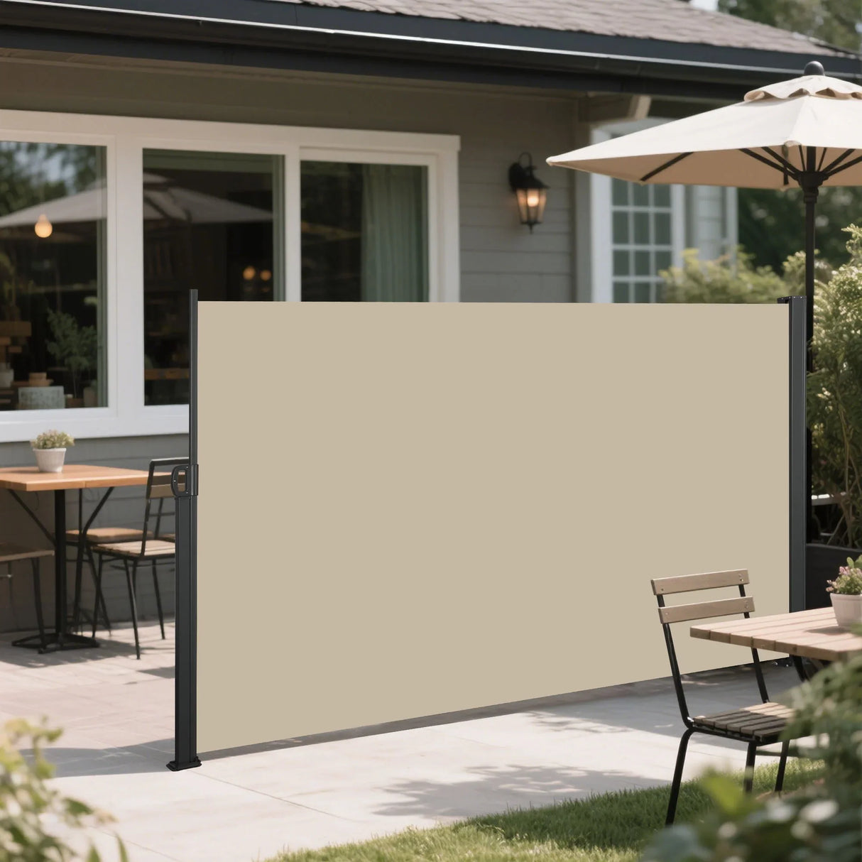 Retractable Side Awning, Waterproof And UV Resistant, Privacy Screen For Patio - Furniture Home Direct