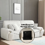 Jaya - Power Motion Sofa With Sleeper & USB Port - Mondo Gray - Furniture Home Direct
