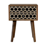 Inlay - Bone Inlay Drawer Nightstand - Furniture Home Direct