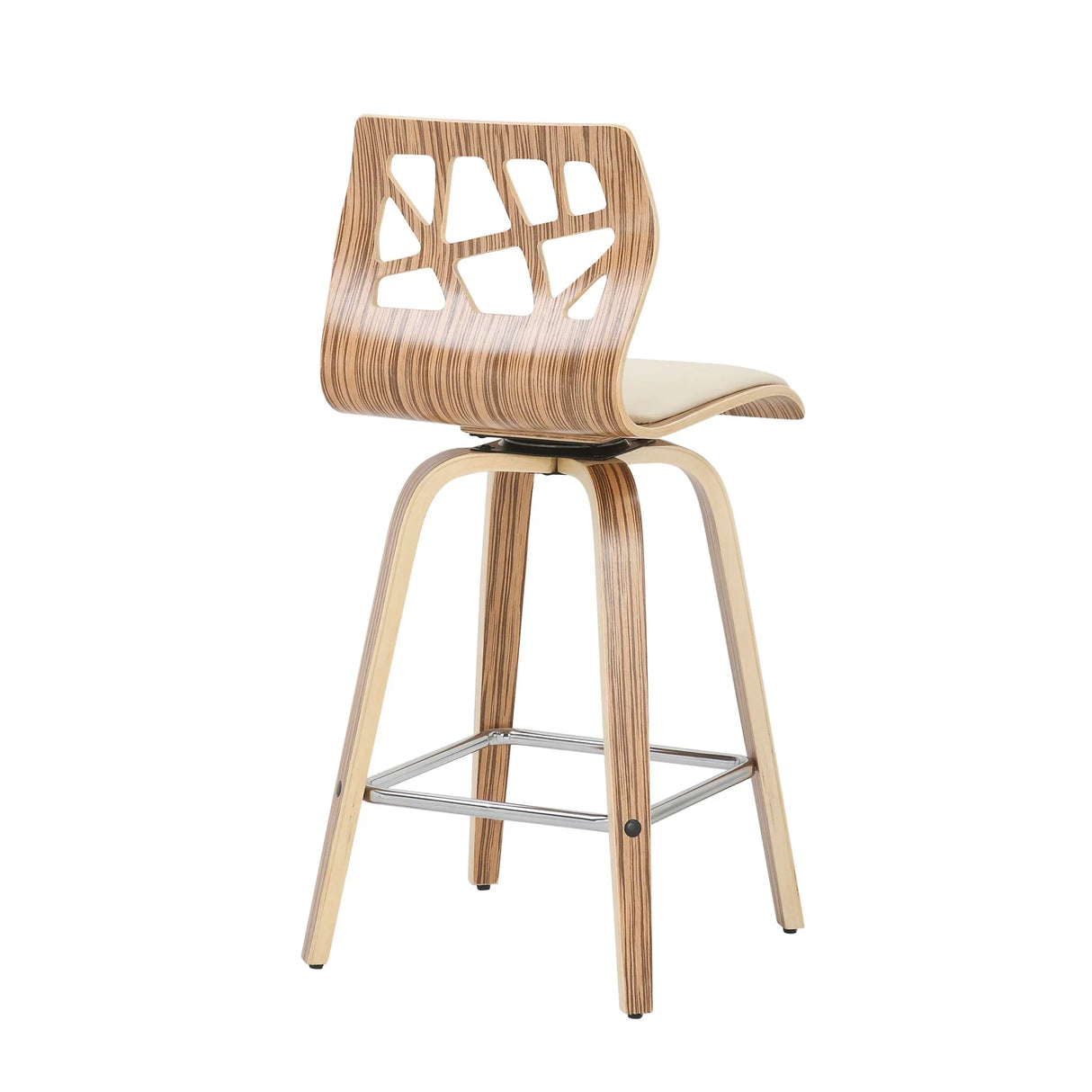 Folia - Mid Century Modern Counter Stool With Footrest (Set of 2) - Furniture Home Direct