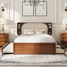 Headboard Bed With 2 Drawers And Trundle - Furniture Home Direct