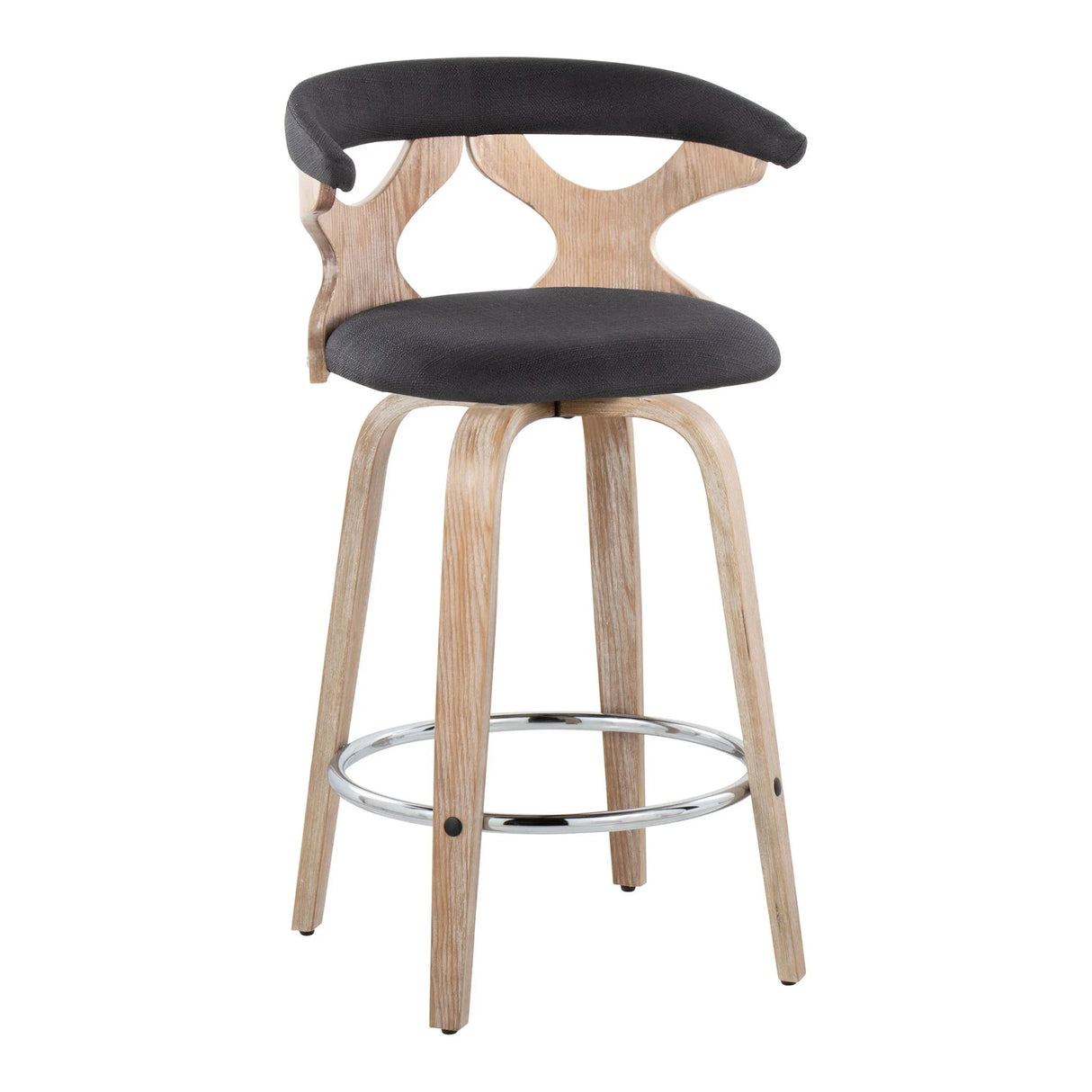 Gardenia - Mid Century Modern Fixed Height Counter Stool With Swivel (Set of 2) - Furniture Home Direct