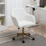Modern Adjustable Height 360 Revolving Home Office Chair With Metal Legs And Universal Wheel For Indoor - Furniture Home Direct
