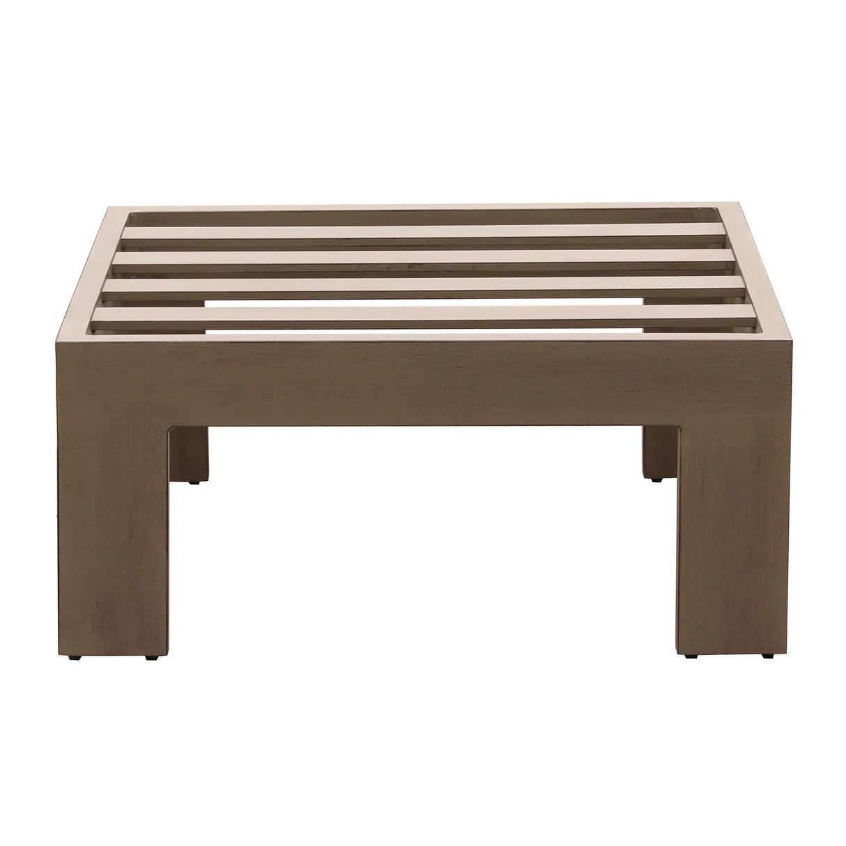 Patio Indoor Outdoor Aluminum Ottoman Footstool With Cushion - Furniture Home Direct