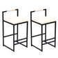 Elegant Bar Stool Set With Backrest And Footrest, Counter Height (Set of 2) - Furniture Home Direct