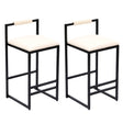 Elegant Bar Stool Set With Backrest And Footrest, Counter Height (Set of 2) - Furniture Home Direct