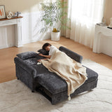 Loveseat Sofa Bed, Pull - Out Couch Sleeper & 2 Pillows - Furniture Home Direct