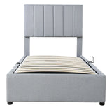Upholstered Platform Bed With A Hydraulic Storage System - Furniture Home Direct