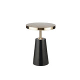 Accent Table Elegant Design Metal Round - Black / Gold - Furniture Home Direct