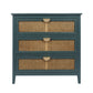 3 Drawer Cabinet, Natural Rattan, American Furniture - Furniture Home Direct