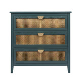 3 Drawer Cabinet, Natural Rattan, American Furniture - Furniture Home Direct