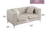 Elegant Track Arm Loveseat - Furniture Home Direct