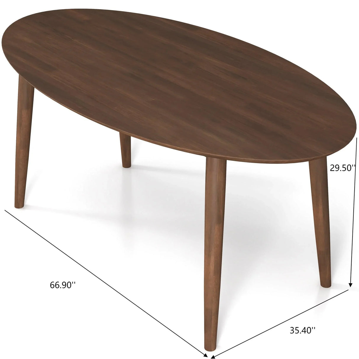 Ada - Mid-Century Modern Style Oval Dining Table - Furniture Home Direct