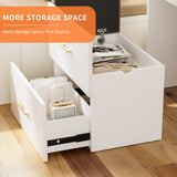 Vanity Table With Flip Top Four Drawers And Stool White - Furniture Home Direct