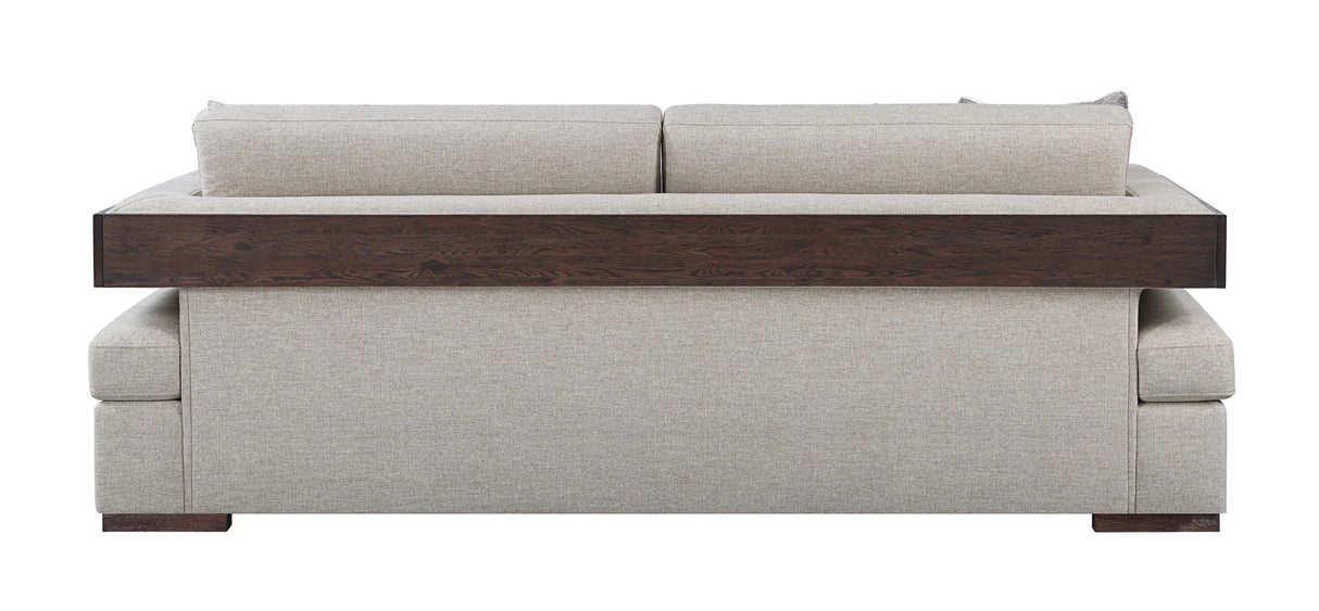 Niamey - Sofa With 4 Toss Pillows - Walnut - Furniture Home Direct