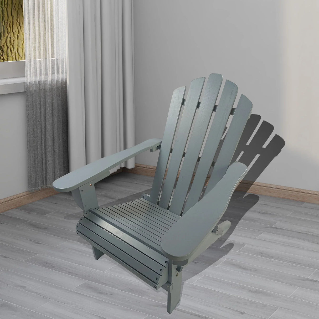Outdoor Or Indoor Adirondack Chair - Walnut - Furniture Home Direct