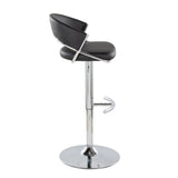 Jie - Contemporary Adjustable Barstool With Swivel & Rounded T Footrest (Set of 2) - Furniture Home Direct