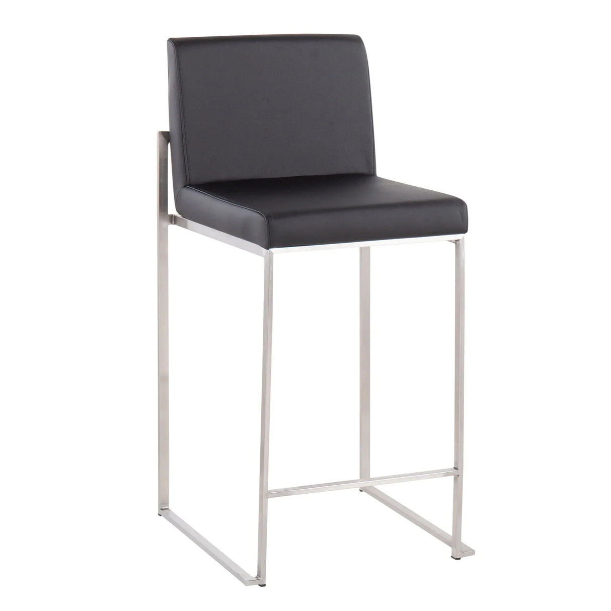 Fuji - Contemporary High Back Counter Stool, Functional Design - Furniture Home Direct