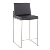 Fuji - Contemporary High Back Counter Stool, Functional Design - Furniture Home Direct