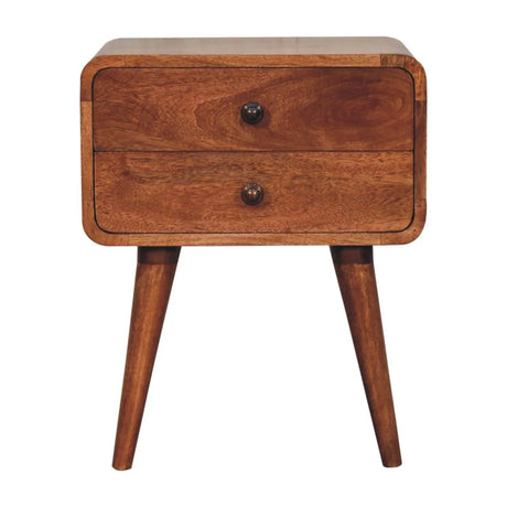 Curved Nightstand, - Furniture Home Direct