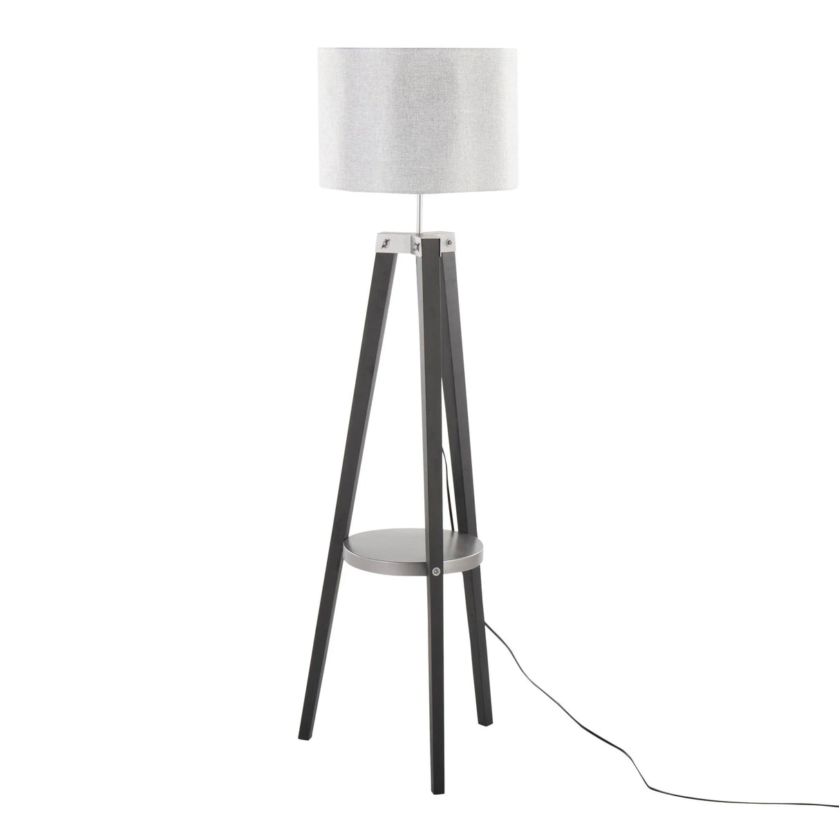 Compass - Mid Century Modern Floor Lamp With Shelf - Furniture Home Direct
