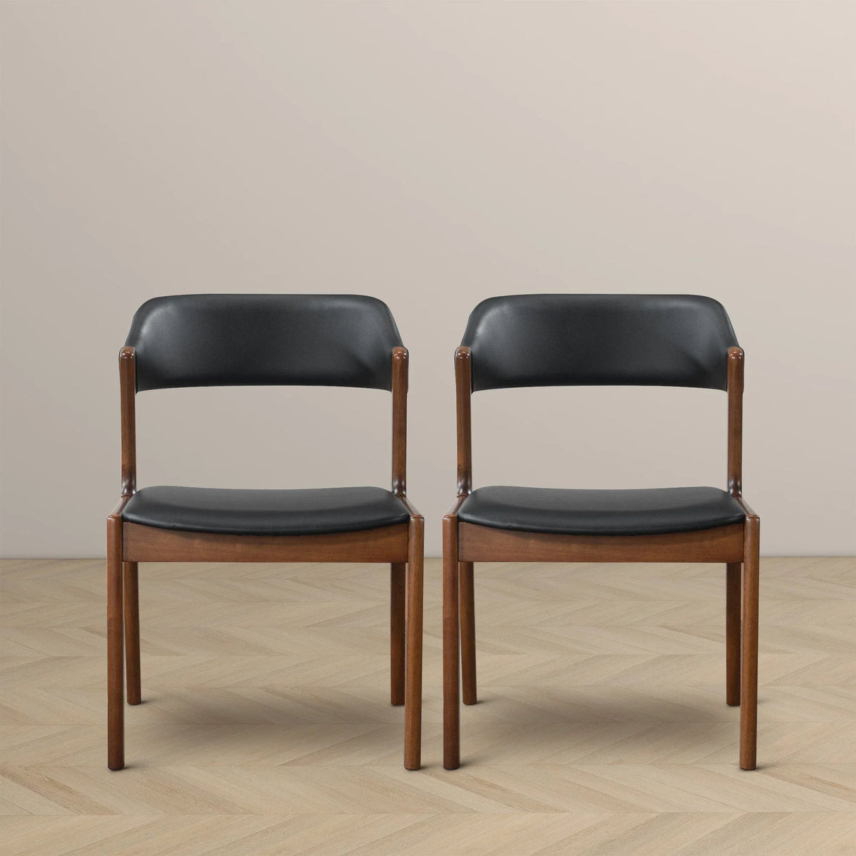 Enzo - Dining Chair (Set of 2) - Black / Brown - Furniture Home Direct