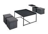 Vinny - Wood Grain Coffee Table Set With Raised Edges - Furniture Home Direct