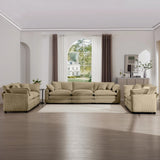 Modern Corduroy Sofa and Loveseat - Tan - Furniture Home Direct