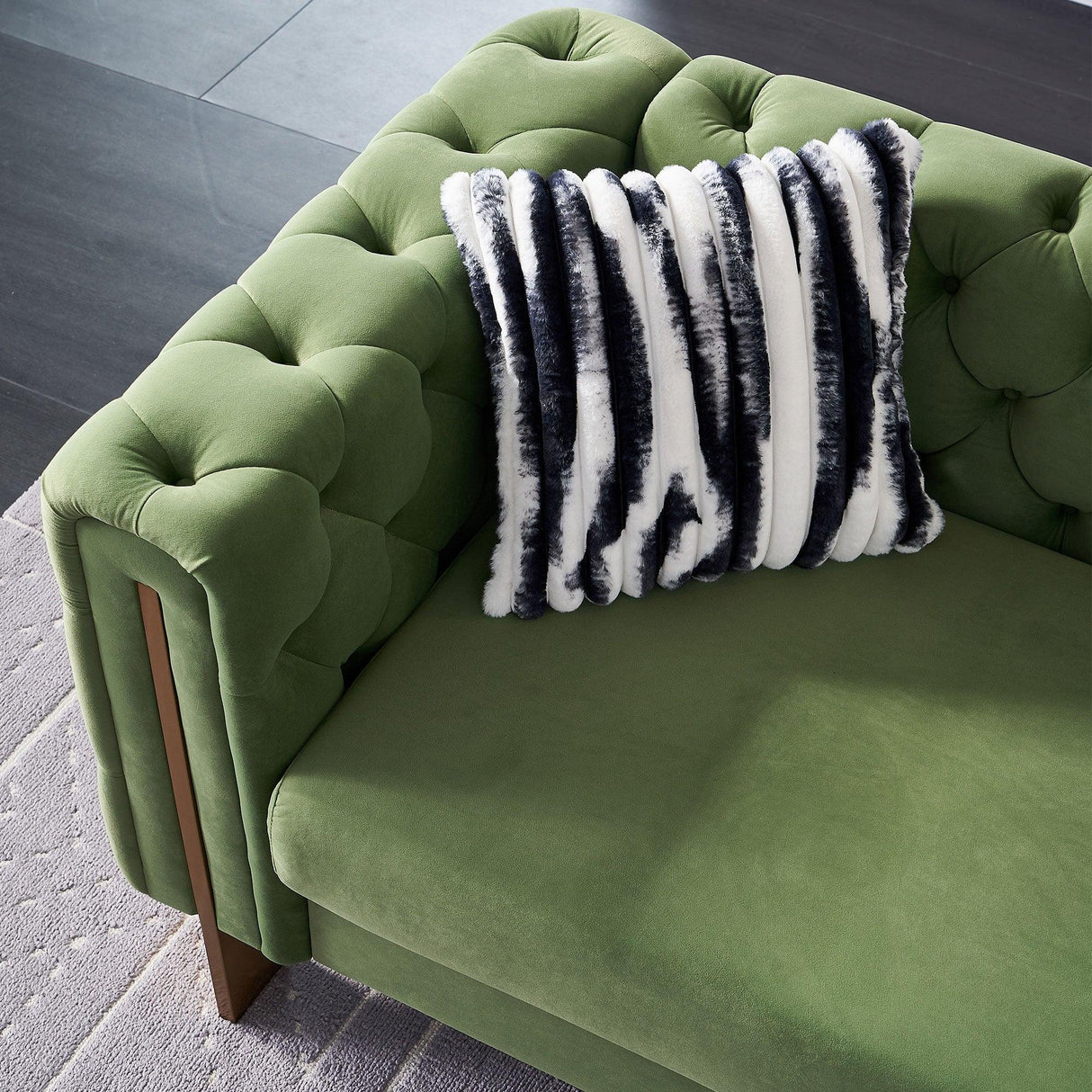 Chesterfield Modern Tufted Velvet Sofa - Mint Green - Furniture Home Direct