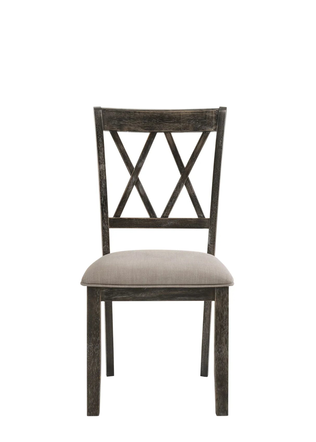 Claudia II - Weathered Side Chair (Set of 2) - Beige / Gray - Furniture Home Direct