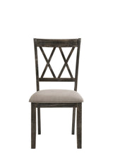 Claudia II - Weathered Side Chair (Set of 2) - Beige / Gray - Furniture Home Direct