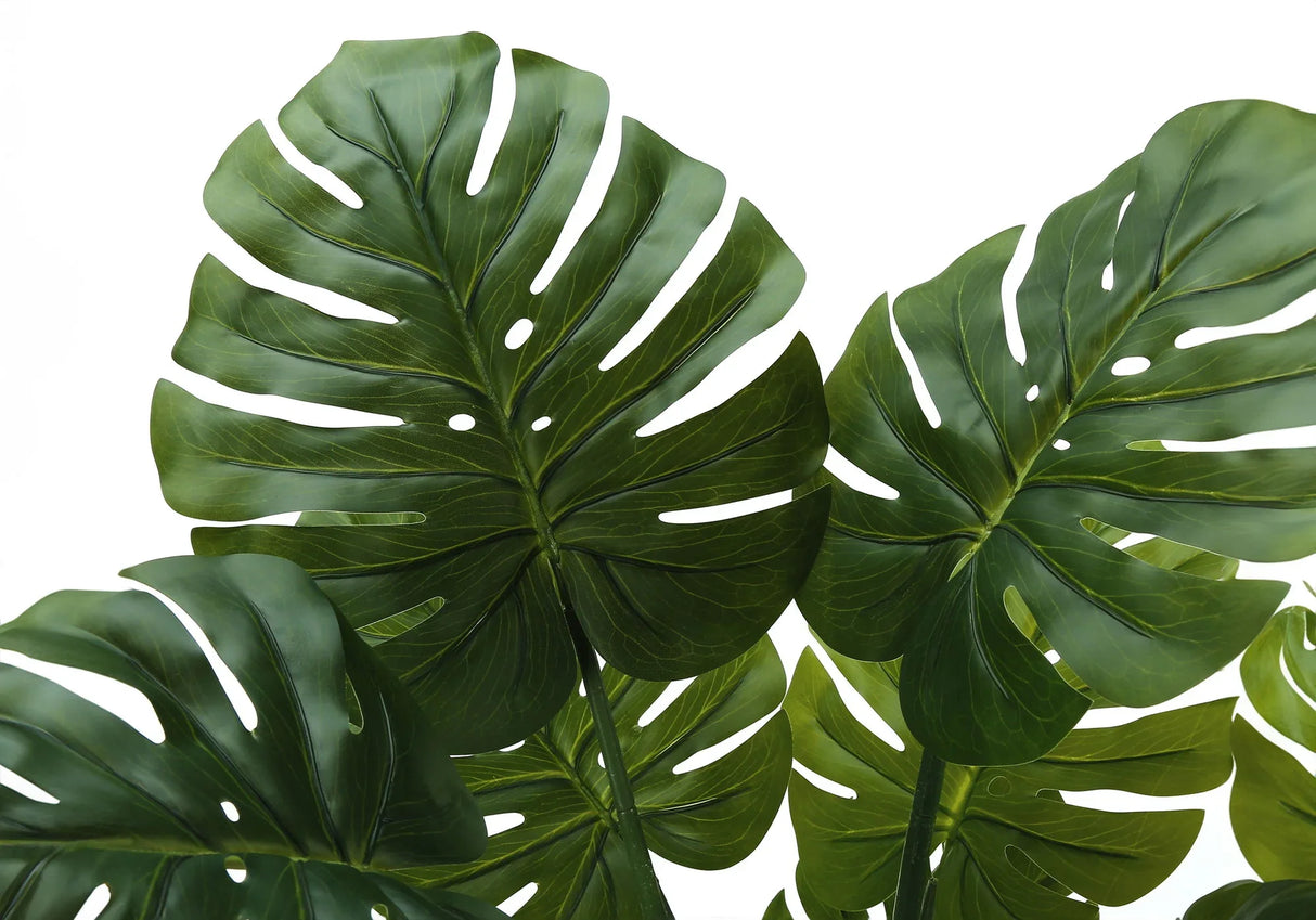 45" Tall, Artificial Plant, Monstera Tree, Indoor, Faux, Fake, Floor, Greenery, Potted, Real Touch, Decorative - Green / Black - Furniture Home Direct