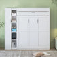 Murphy Wall Bed With Shelves, Wardrobe And LED Lights - Furniture Home Direct