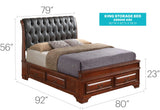 Storage Bed Elegant Transitional - Furniture Home Direct