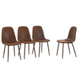 (Set of 4) Backrest AndTransfer Legs Chairs Adding A Touch Of Elegance To Minimalist And Scandinavian Style Homes - Walnut - Furniture Home Direct
