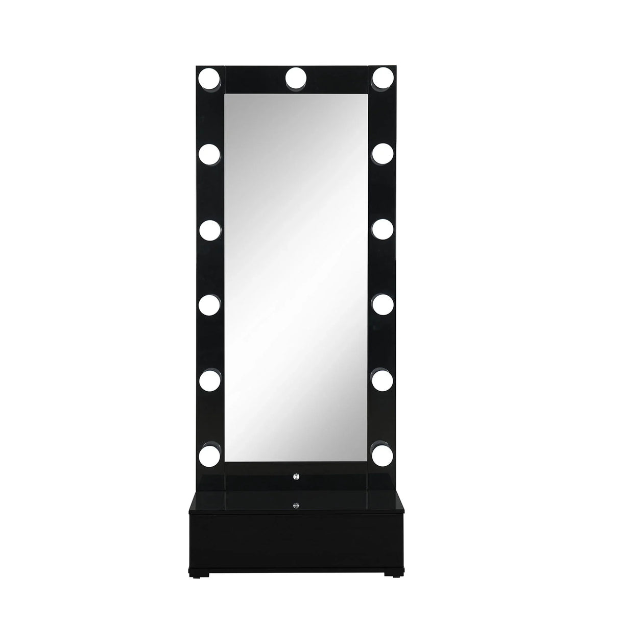 Elisa - Narrow Tall Mirror With Speaker And Drawer - Furniture Home Direct