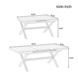 Outdoor 7 Piece DIning Set - Beige - Furniture Home Direct